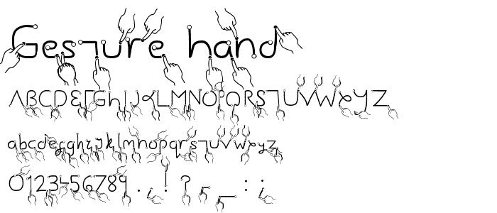 Gesture Hand font